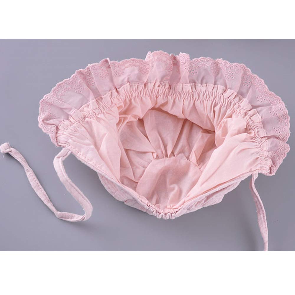 Baby Girl Toddlers Breathable Lacy Bonnet Eyelet Cotton Adjustable Sun Protection Hat - Image 5