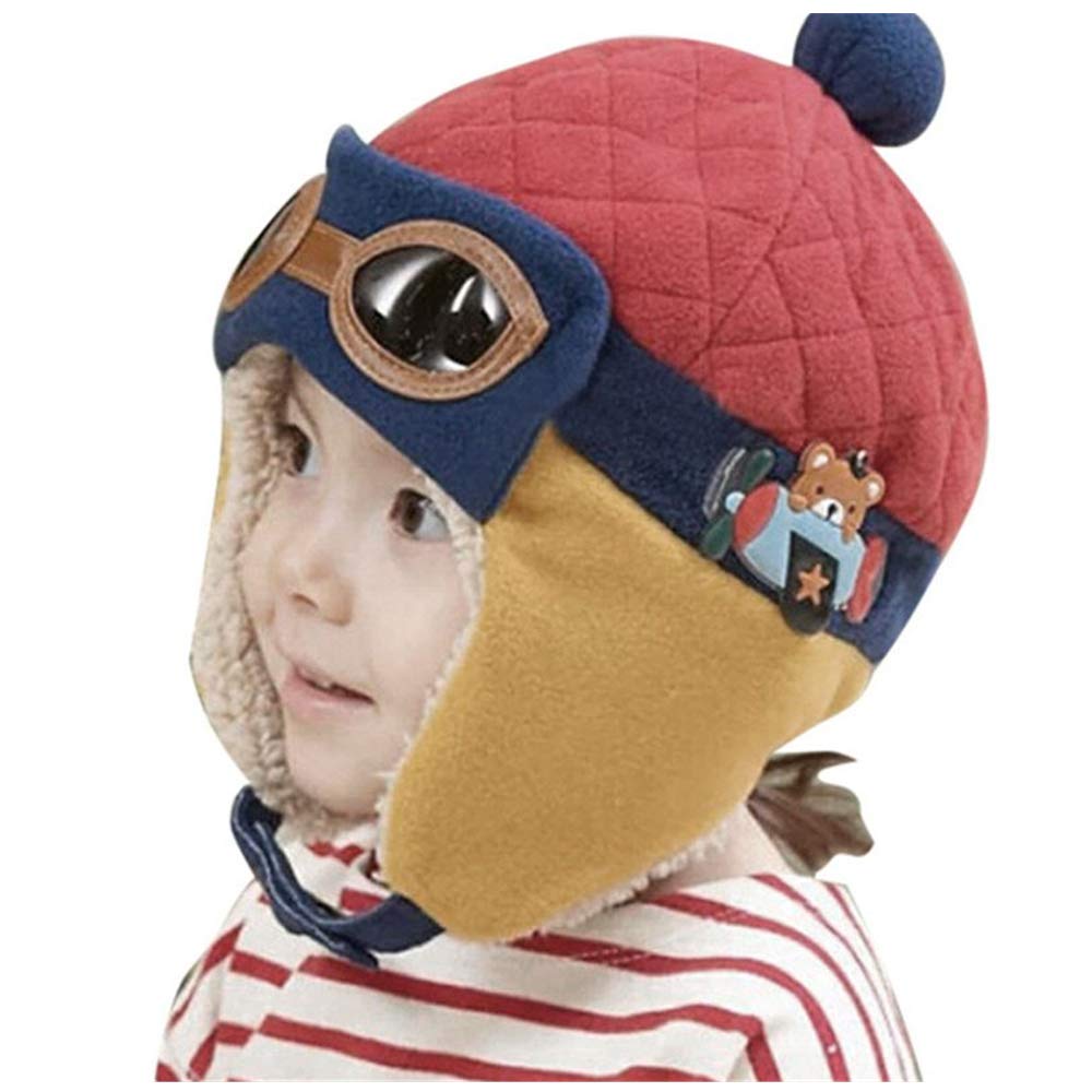 Crochet Earflap Pilot Hats Rabbit Ears Beanie Cap Winter Warm Knit Caps for Toddlers Baby Girls and Boys - Image 3