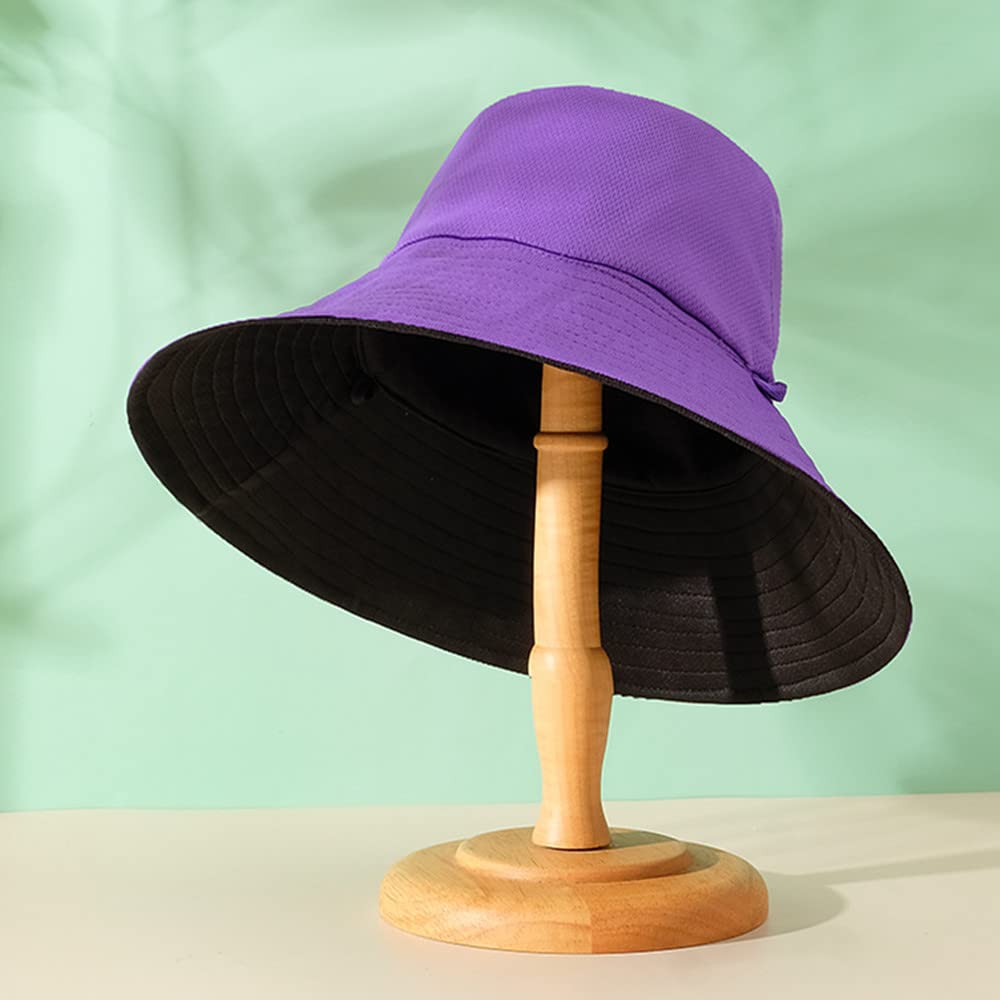 Foldable Beach Fishing Cap UV Sun Protection Waterproof Breathable Wide Brim Bucket Sun Hat for Women - Image 4