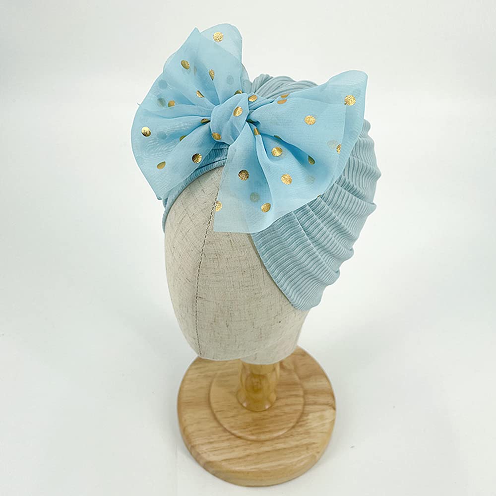 XYX Baby Girl Toddlers Breathable Cotton Hat Newborn Knotted Hat Cute Donut Soft Turban Bow Knot Cap - Image 3