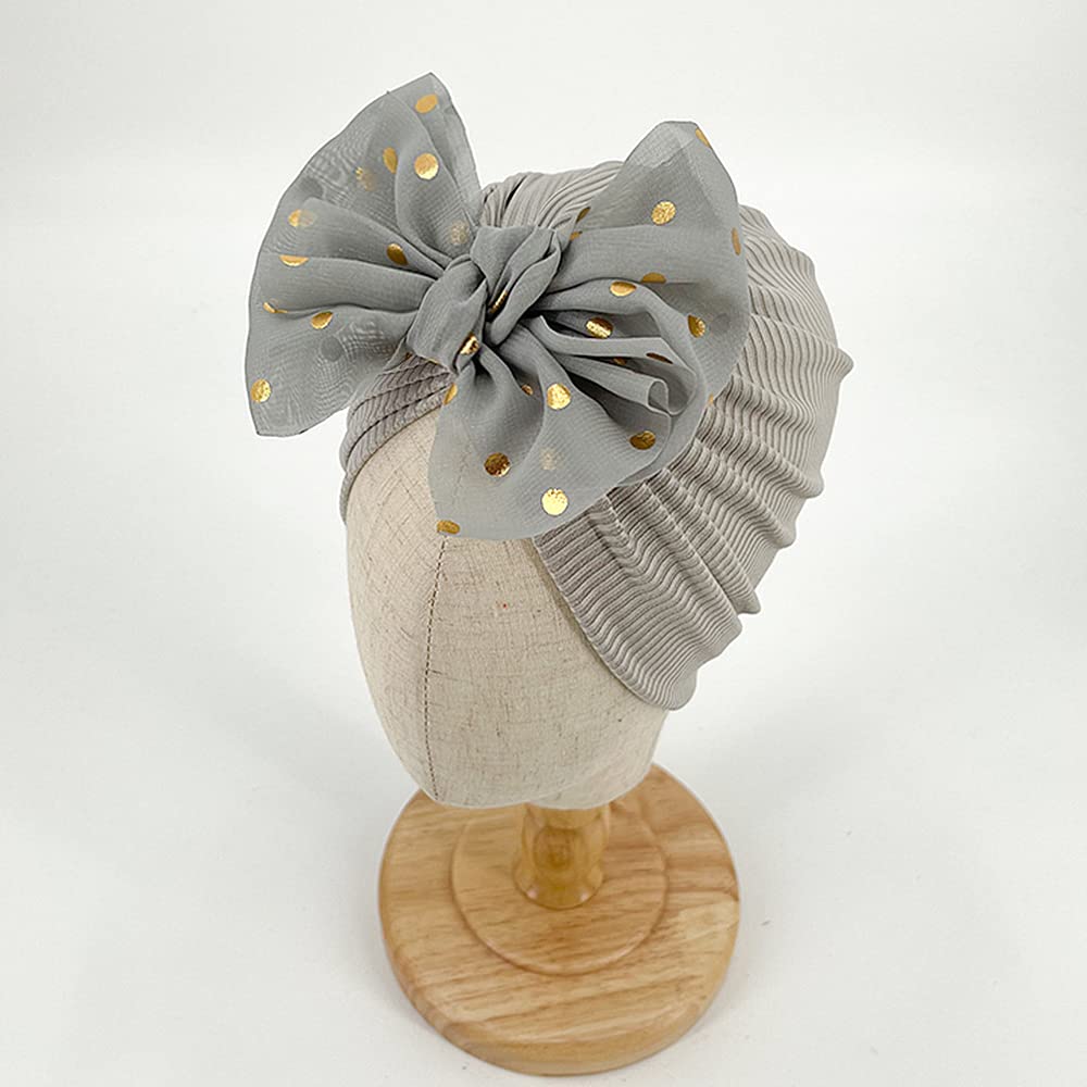 XYX Baby Girl Toddlers Breathable Cotton Hat Newborn Knotted Hat Cute Donut Soft Turban Bow Knot Cap - Image 7